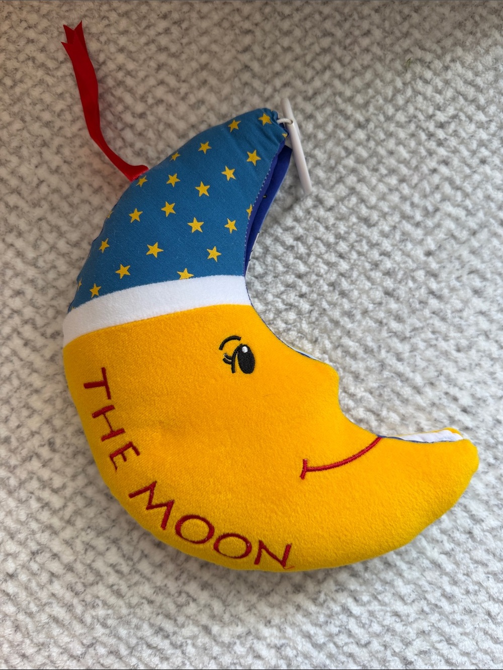 Vintage Kids Plush Moon Toy with Music Box EUC